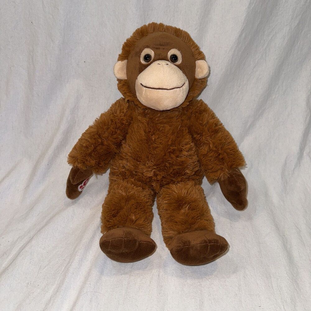 RARE 17" Build a Bear Monkey Chimp Ape Stuffed Orangutan BABW Plush Brown Tan